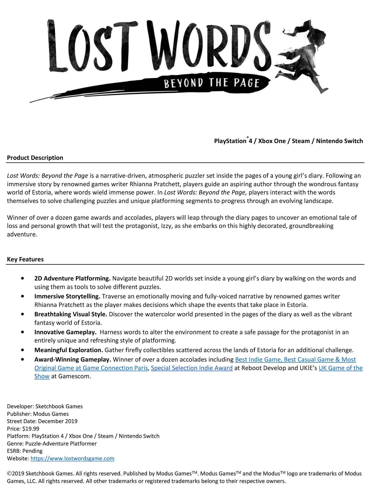 Lost Words: Beyond the Page on Steam